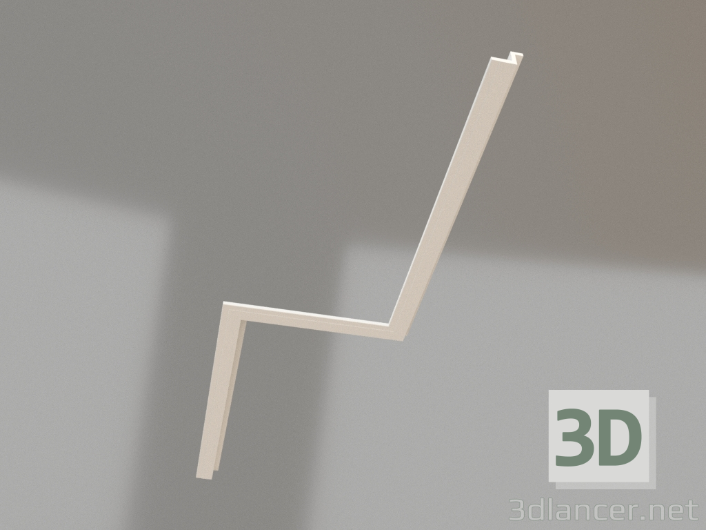 3d model Built-in plaster ceiling lamp LINE 014 1 (50x80) - preview