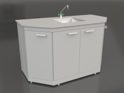 अंत-माउंटेड सिंक टेबल 1500 एसएमएस-डी चिपबोर्ड