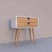3d model White nightstand - preview