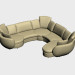 modèle 3D Canapé d'angle Las Vegas - preview