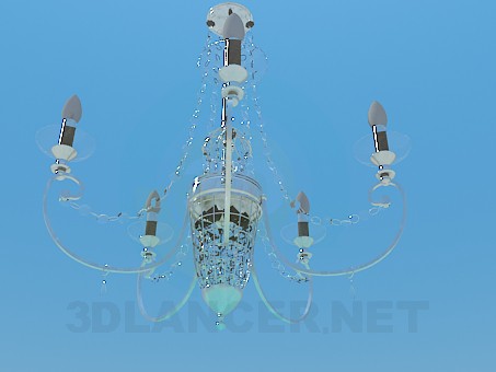 modello 3D Lampadario con candelabri - anteprima
