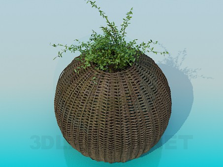 3D Modell Korb für den Blumentopf - Vorschau