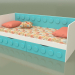 3d model Teenage sofa bed with 2 drawers (Aqua) - preview