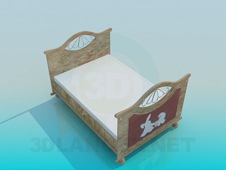3D Modell Bett für Kind - Vorschau