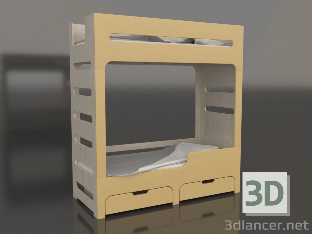 modèle 3D Lit superposé MODE HR (USDHR0) - preview