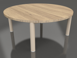 Coffee table D 90 (Sand, Iroko wood)