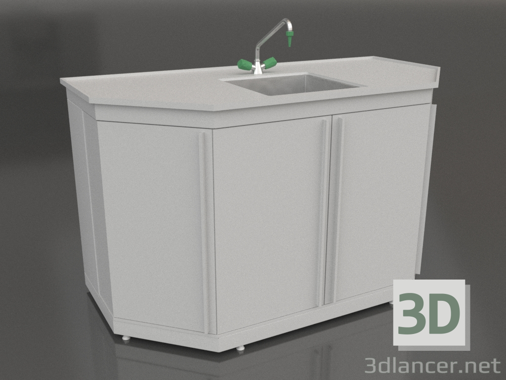 3d модель Стол-мойка торцевая 1500 СМС-Д пп – превью 3d модель Стол-мойка торцевая 1500 СМС-Д пп – превью