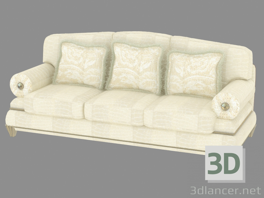 3D Modell Klassisches Doppel-Sofa (T484) - Vorschau