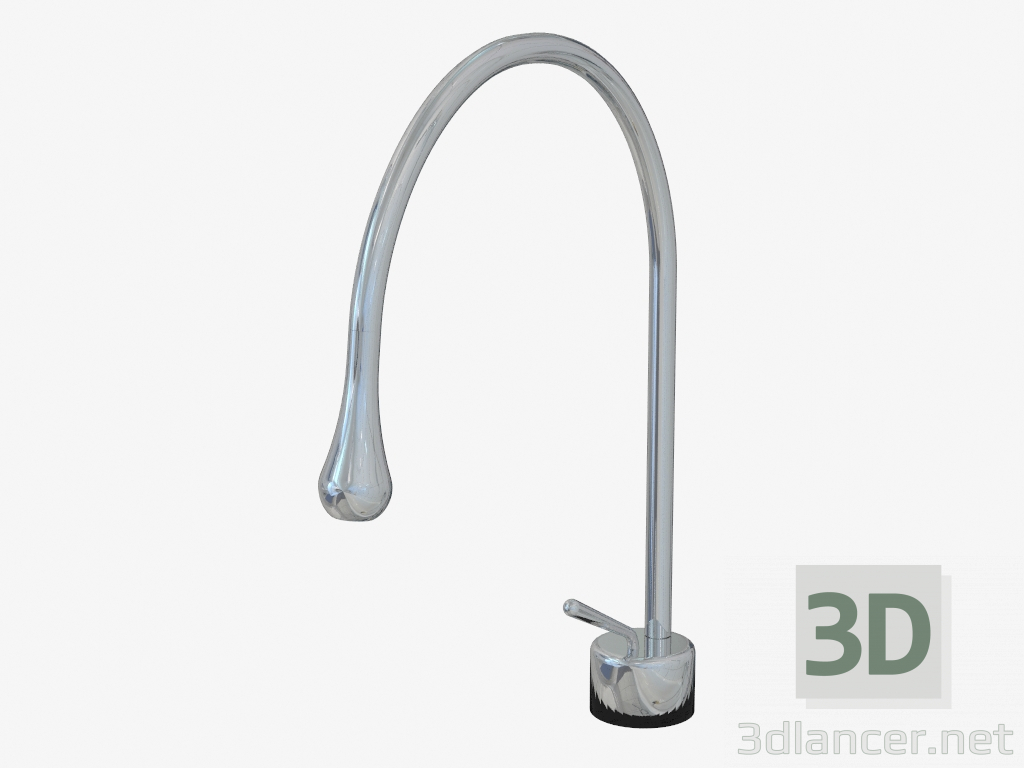 modello 3D Miscelatore monocomando lavabo Gessi Goccia - anteprima