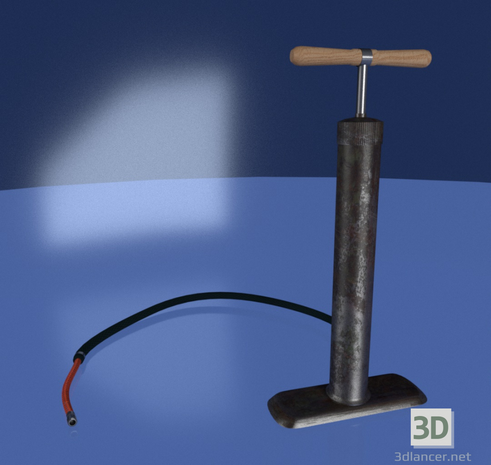 3D Modell Pumpe für Fahrradausrüstung (manuell ... oder Fuß) - Vorschau