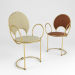 3d Chair with delicate looped armrests model buy - render