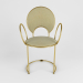 3d Chair with delicate looped armrests model buy - render