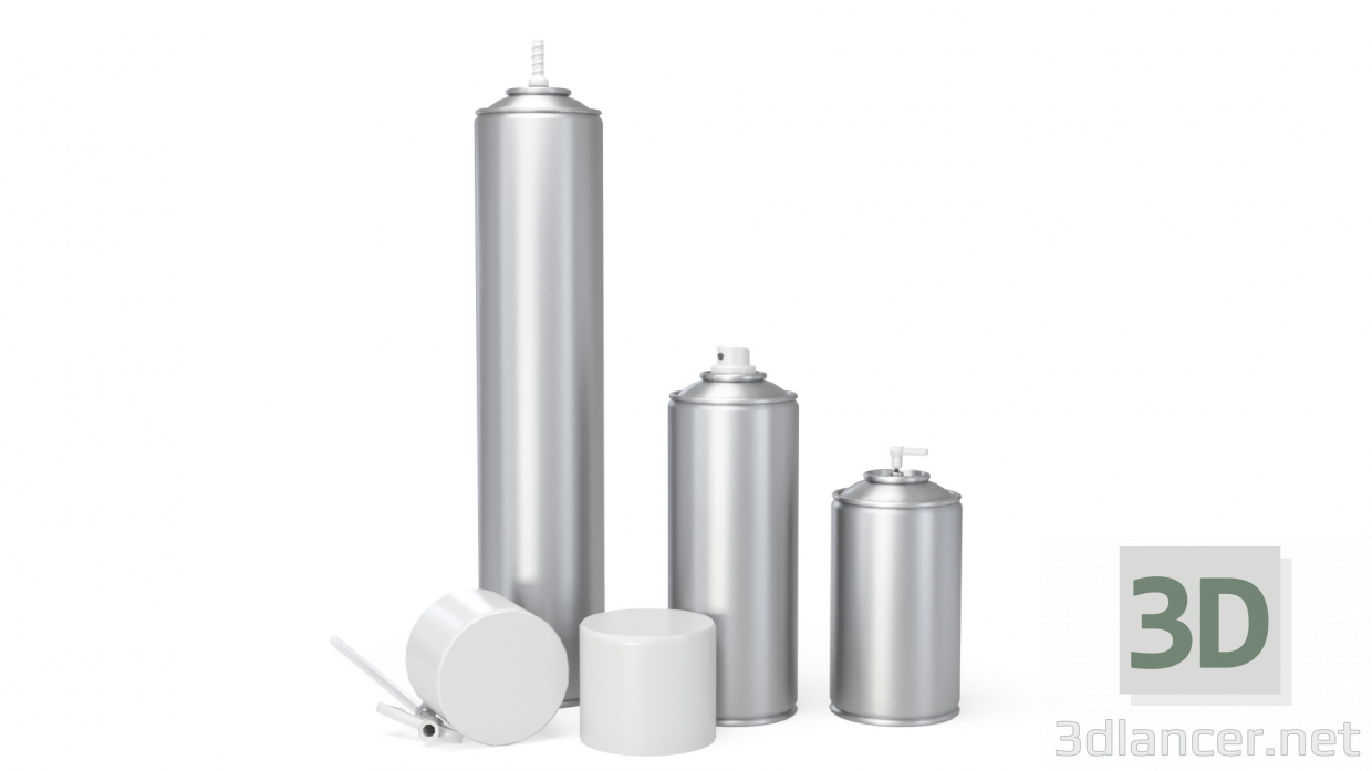 3d Aerosol cans model buy - render