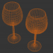 Copas para vino tinto 3D modelo Compro - render