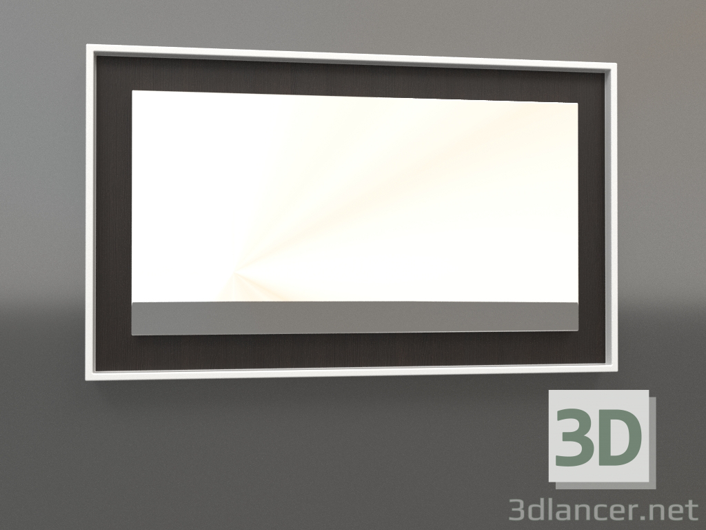3D Modell Spiegel ZL 18 (750x450, Holzbraun dunkel, Weiß) - Vorschau