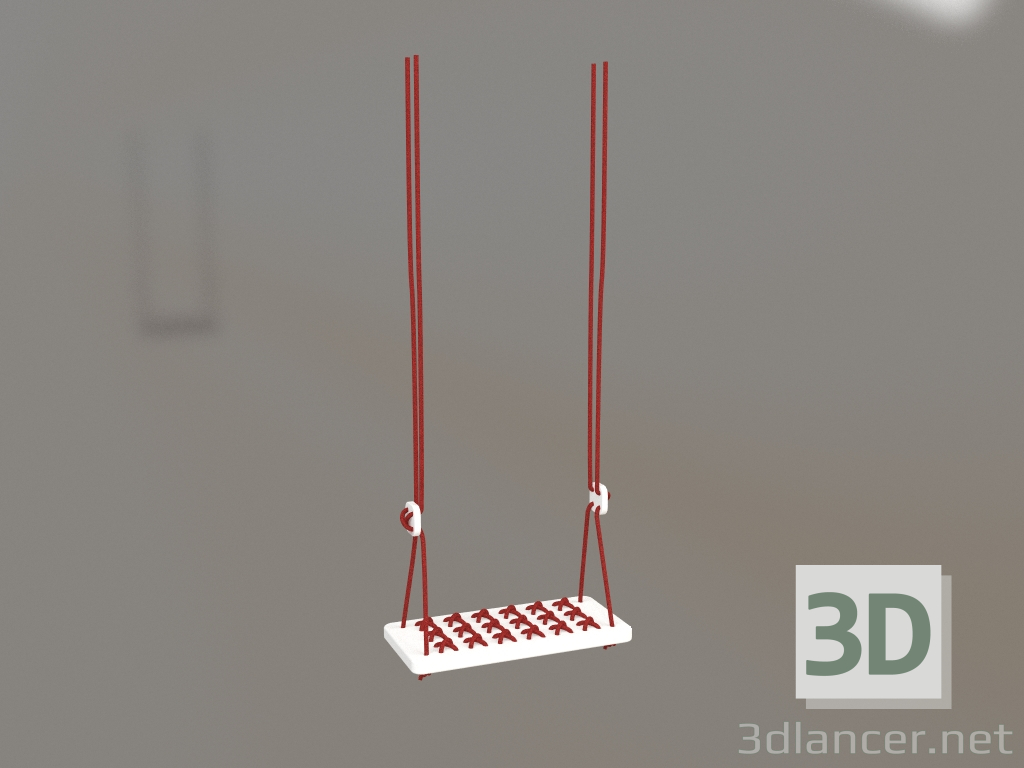 3D modeli Salıncak (Kırmızı) - önizleme