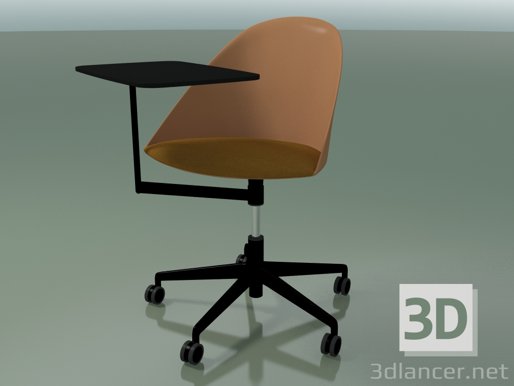 3D Modell Stuhl 2313 (5 Räder, mit Tisch und Kissen, PA00002, Polypropylen PC00004) - Vorschau