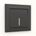 3D modeli Arka aydınlatmalı tek tuşlu anahtar (mat siyah) - önizleme