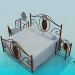 3d модель Комплект мебели в спальню – превью