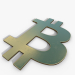 3d model Bitcoin golden logo - preview