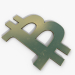 3D Modell Goldenes Bitcoin-Logo - Vorschau