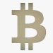 3d model Logotipo dorado de Bitcoin - vista previa