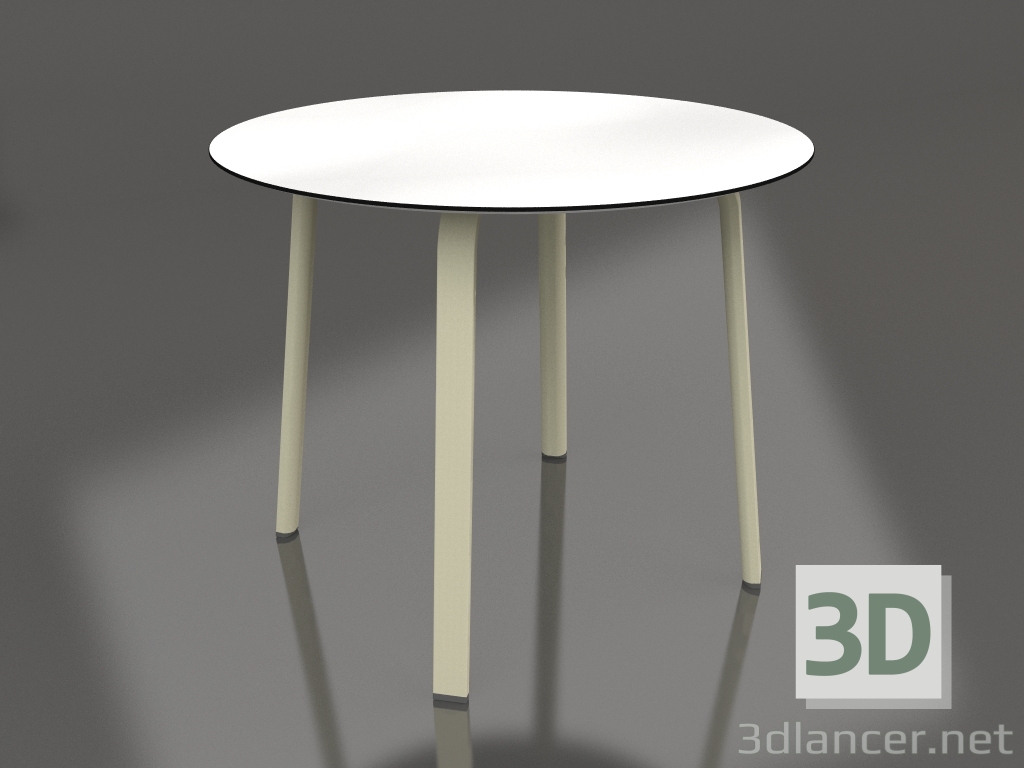 3D modeli Yuvarlak Yemek Masası Ø90 (Altın) - önizleme