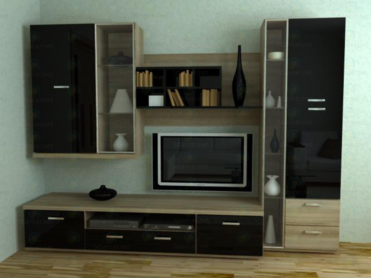 3d model Furniture wall Xetra - preview