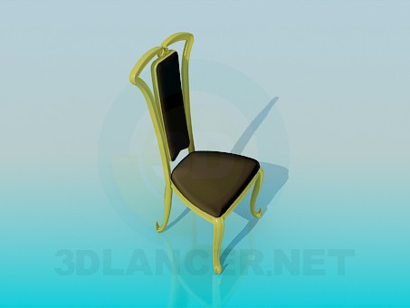 3d модель Мягкий стул в классической исполнении – превью