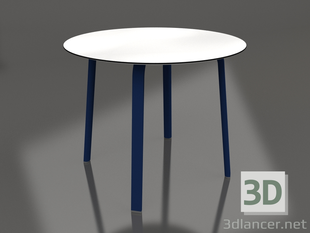 modello 3D Tavolo da pranzo rotondo Ø90 (Blu notte) - anteprima