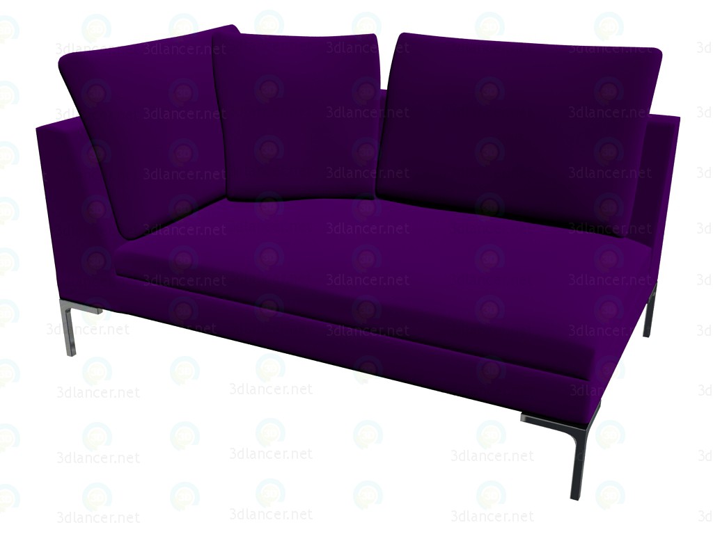 3D Modell Modulares Sofa (158 x 97 x 73) CH156S - Vorschau