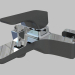 3D modeli Duvara monte banyo bataryası, duşakabin - Krom Siyah Hiacynt (BQH B100) - önizleme