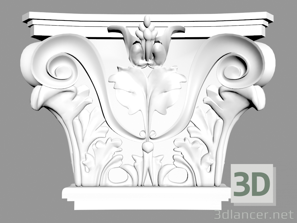 3D Modell Pilaster (Hauptstadt) PL557 - Vorschau