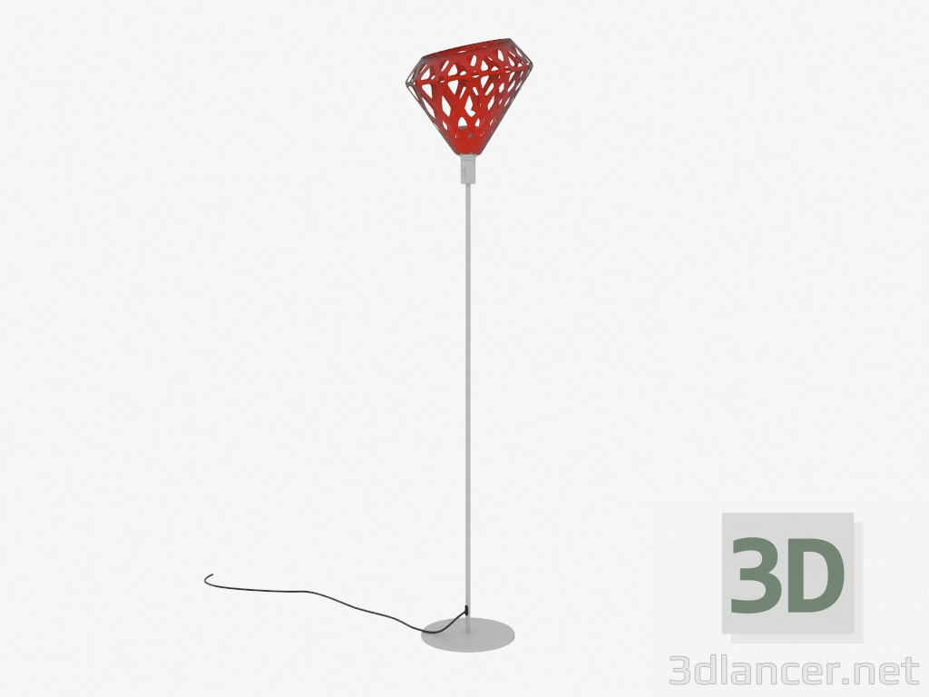 3D modeli Zemin lambası (Turuncu ışık) - önizleme