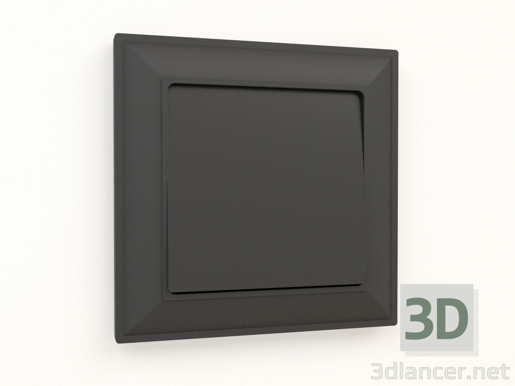 3d model One-gang switch (matte black) - preview