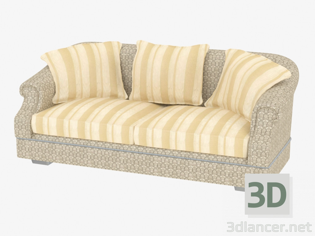 3D Modell Klassisches Doppel-Sofa (Т459) - Vorschau