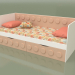 3d model Sofa bed for teenagers with 2 drawers (Ginger) - preview