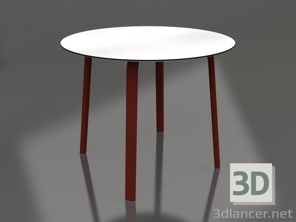 modèle 3D Table à manger ronde Ø90 (Rouge vin) - preview
