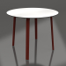 modèle 3D Table à manger ronde Ø90 (Rouge vin) - preview