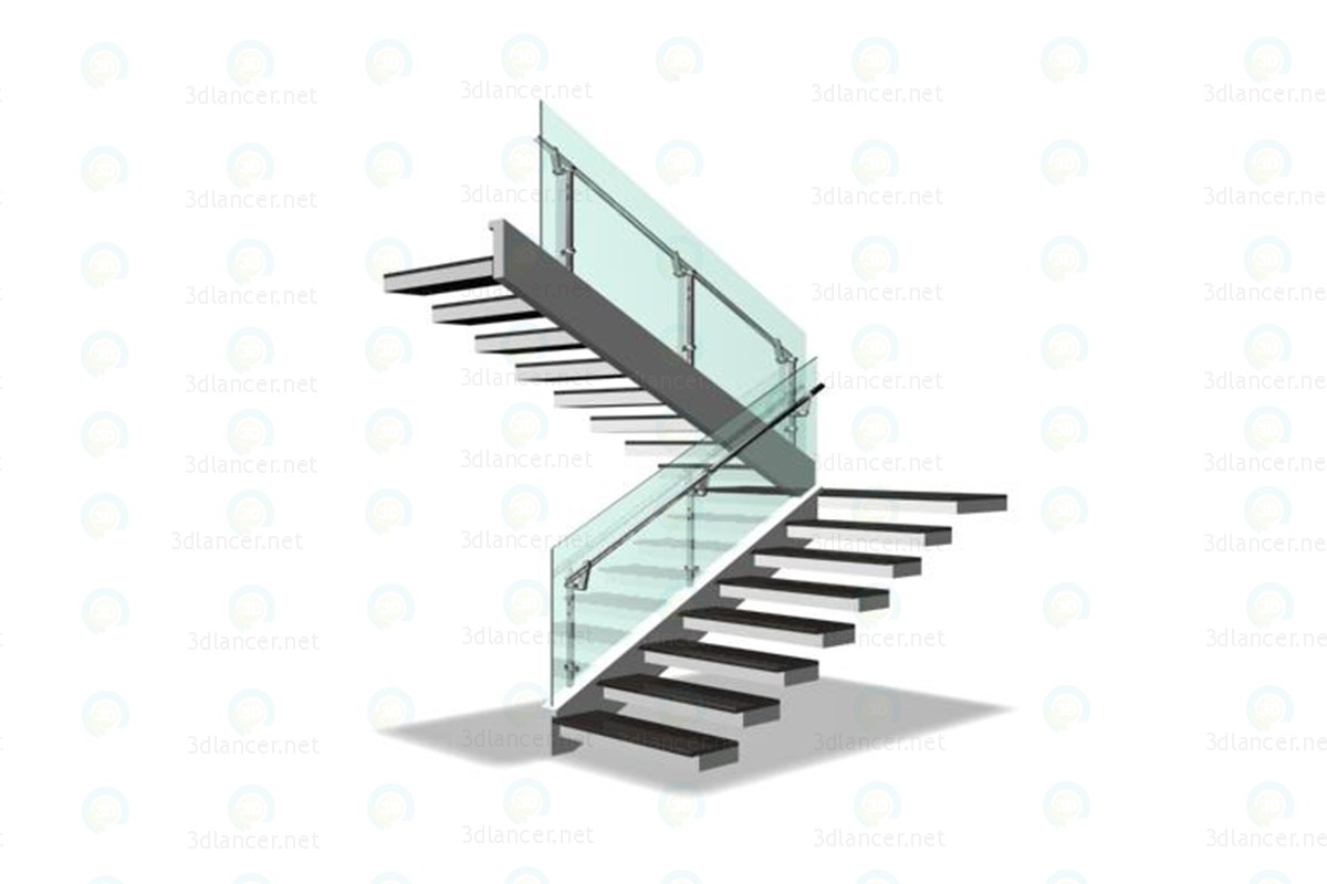 3 डी मॉडल सीढ़ियों - पूर्वावलोकन