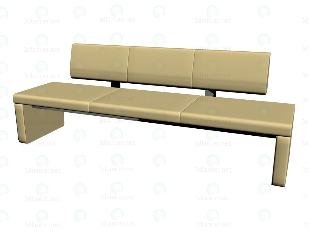 3d model Bench with backrest RB220 1 - preview