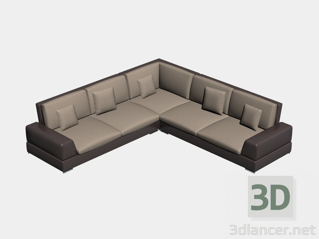 modèle 3D Canapé d'angle Ralph - preview