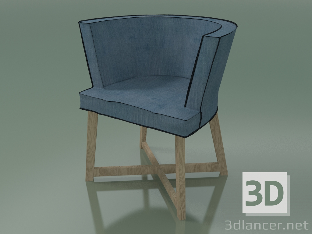3D Modell Sessel halbkreisförmig (26, Rovere Sbiancato) - Vorschau