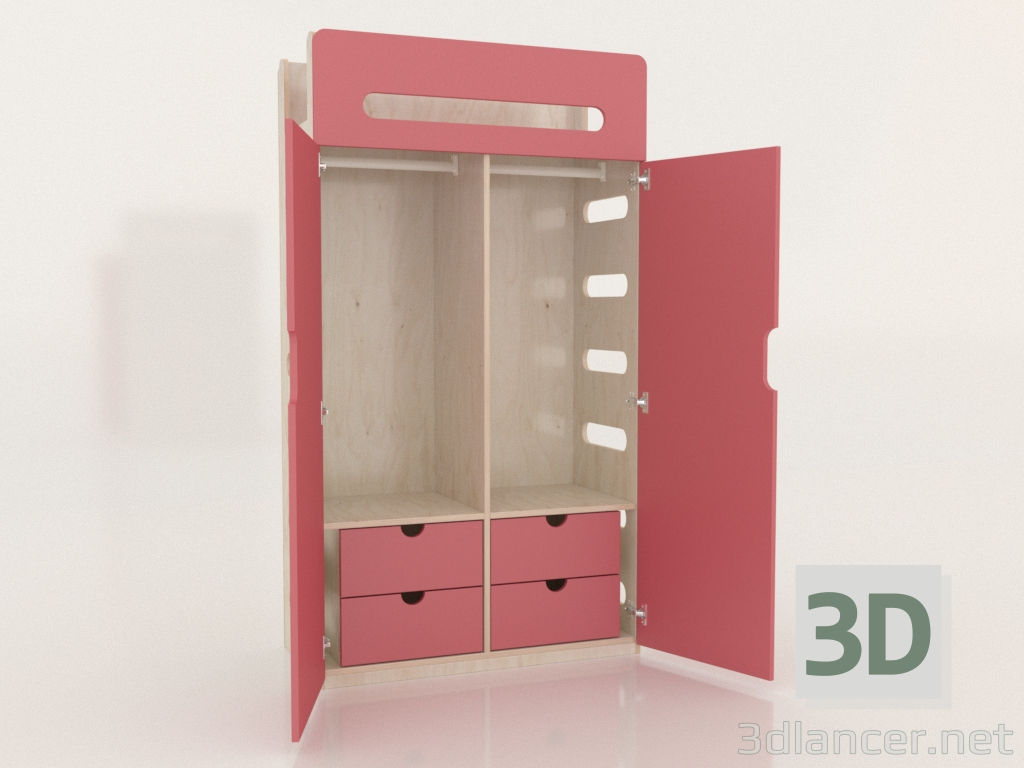 3D Modell Kleiderschrank offen UMZUG WE (WEMWE1) - Vorschau