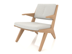 Chaise longue avec structure en bois (chêne clair)