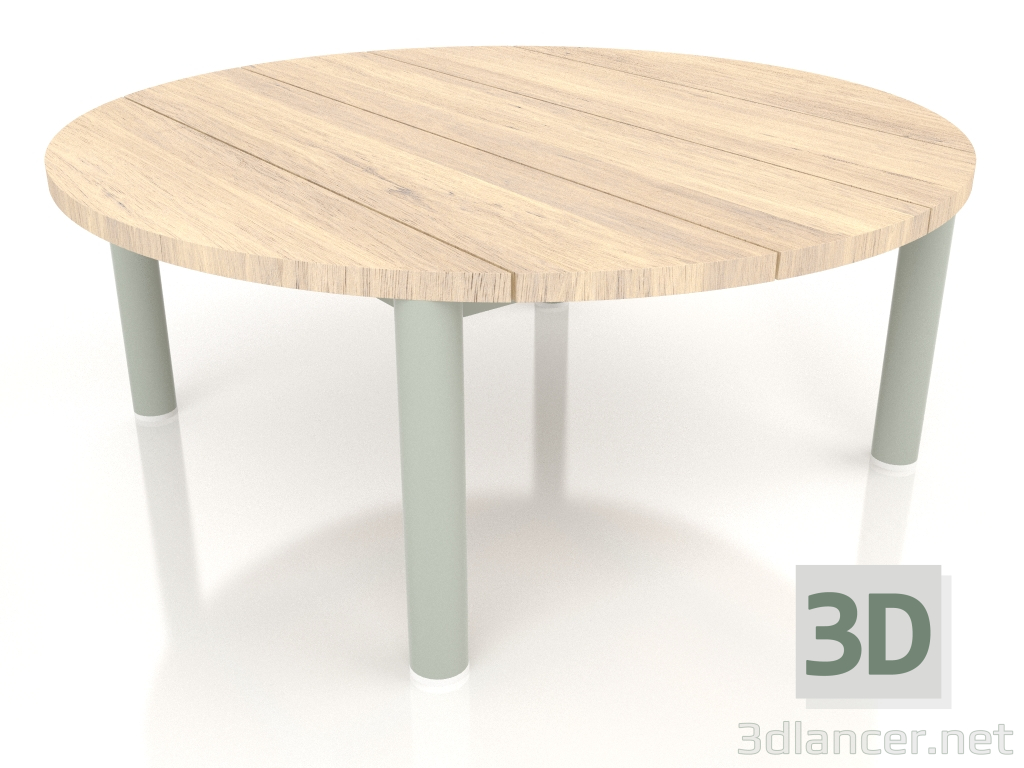 3d модель Стіл журнальний D 90 (Cement grey, Iroko wood) – превью