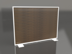 Partition made of artificial wood and aluminum 150x110 (Teak, White)