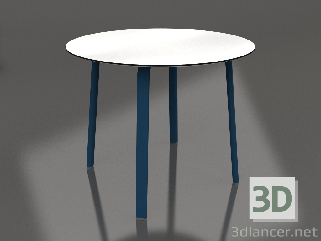 modello 3D Tavolo da pranzo rotondo Ø90 (Grigio blu) - anteprima