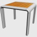 3D Modell Angefügte Tisch Top Beistelltisch Teak 51745 - Vorschau