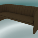 3D Modell Sofa Triple Loafer (SC26, H 75 cm, 185 x 65 cm, Samt 7 Zimt) - Vorschau